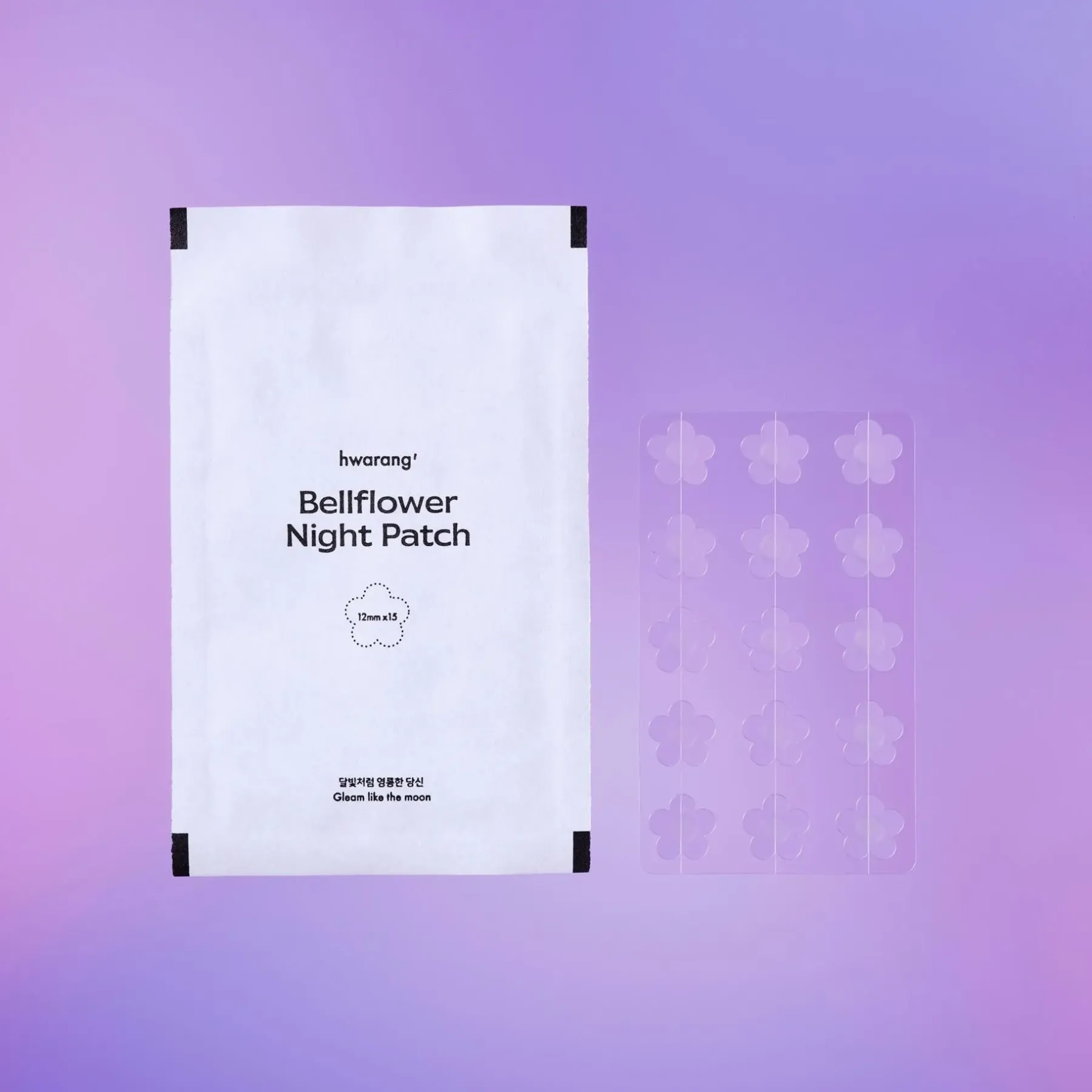 Hwarang Korealainen Ihonhoito|Kasvojenhoito<' Bellflower Night Patch finnilaastari 45 pcs