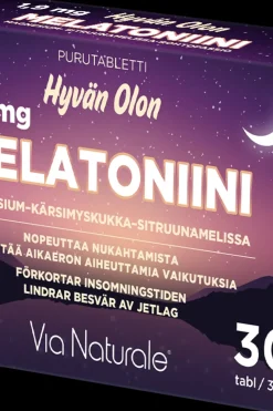 Sale Hyvän Olon Melatoniini 1,9 mg+Magnesium-Kärsimyskukka-Sitruunamelissa 30tabl Melatoniinit