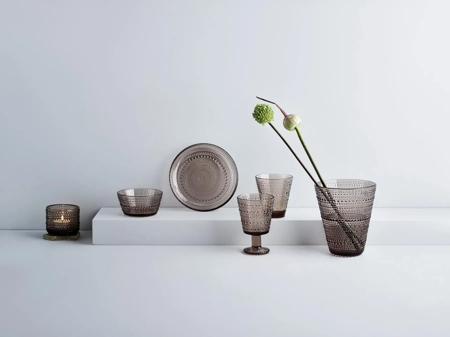 Iittala Kynttilälyhdyt Ja Tuikkukipot<Kastehelmi kynttilälyhty 64 mm pellava