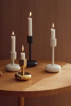 Outlet kynttiläjalka Nappula 107mm messinki Kynttilänjalat