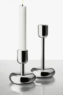 Iittala Kynttilänjalat<Nappula kynttilänjalka 183mm teräs