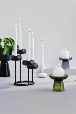 Discount Nappula kynttilänjalka 183mm valkoinen Kynttilänjalat