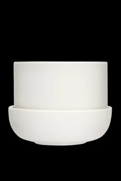 Iittala Kukkaruukut|Maljakot<Nappula ruukku ja vati S 170x130 mm valkoinen