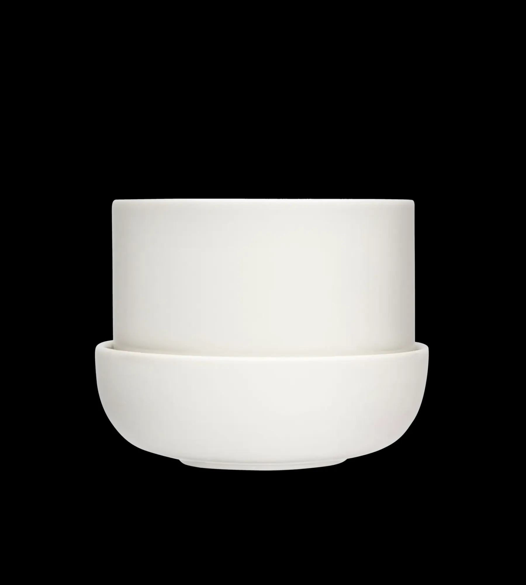 Iittala Kukkaruukut|Maljakot<Nappula ruukku ja vati S 170x130 mm valkoinen