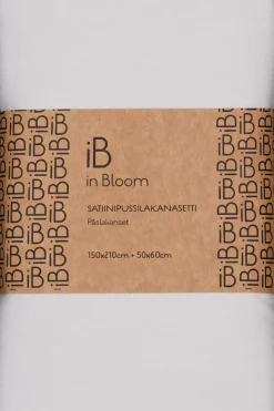 in Bloom Pussilakanat<satiinipussilakanasetti 150x210+50x60cm harmaa