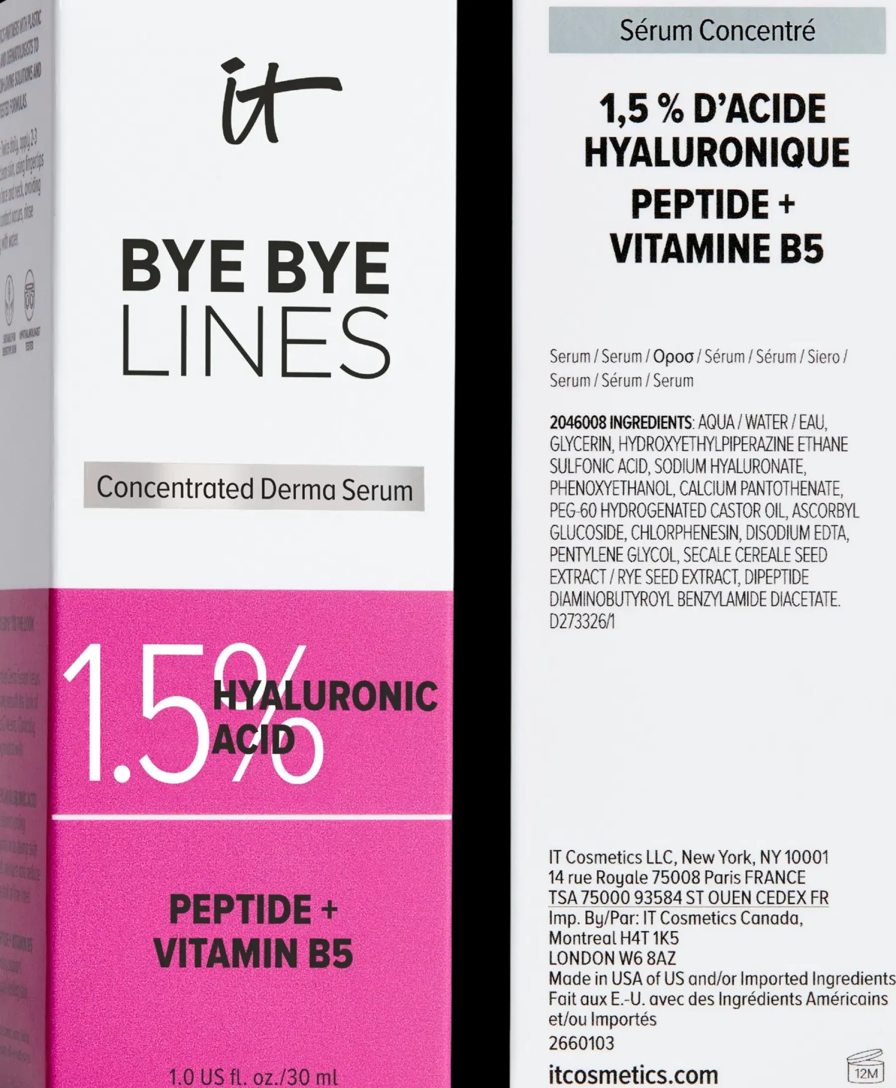 IT Cosmetics Hajusteettomat Ihonhoidon Tuotteet|Ihonhoidon Tehoaineet<Bye bye Lines Hyaluronic Acid Serumi 30 ml