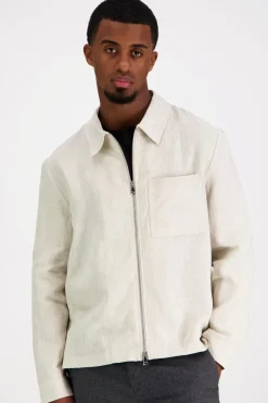 J.Lindeberg Paidat<Julius drape linen overshirt paitatakki