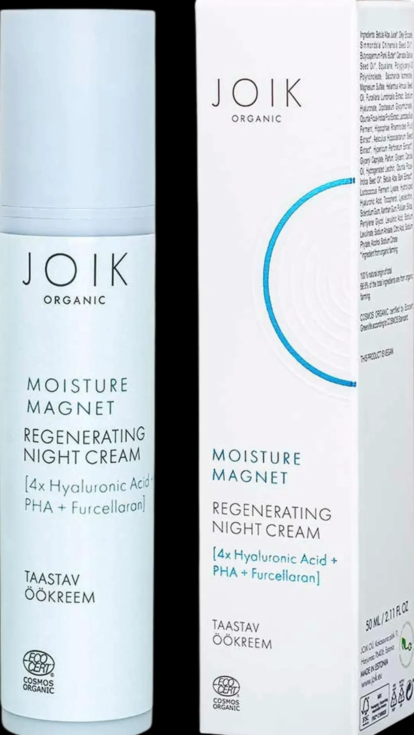 JOIK Organic Ihonhoito|Kasvojenhoito<Moisture Magnet Regenerating Night Cream Yövoide 50 ml