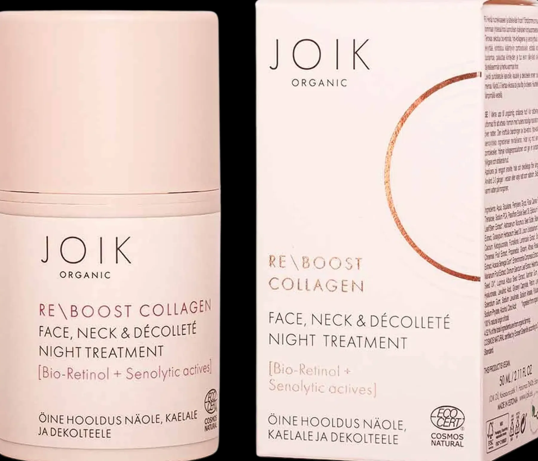 JOIK Organic Ihonhoito|Kasvojenhoito<Re-Boost Collagen Face, Neck & Decollete Night Treatment Yövoide 50 ml
