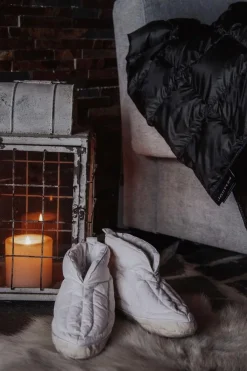 Outlet Kuiske untuvatossut M valkoinen Aamutossut