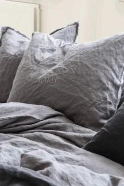 New Heaven Linen pussilakana 150x205cm tummanharmaa Pussilakanat