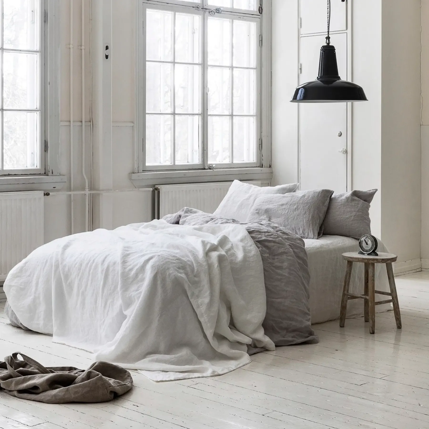 Clearance Heaven Linen tyynyliina 50x60cm vaalean harmaa Tyynyliinat