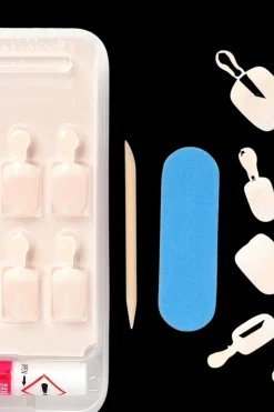 Best Nails Salon Acrylic Nude French 28 kpl nail kit, KAN01 Kynsimeikit Ja Kynsienhoito