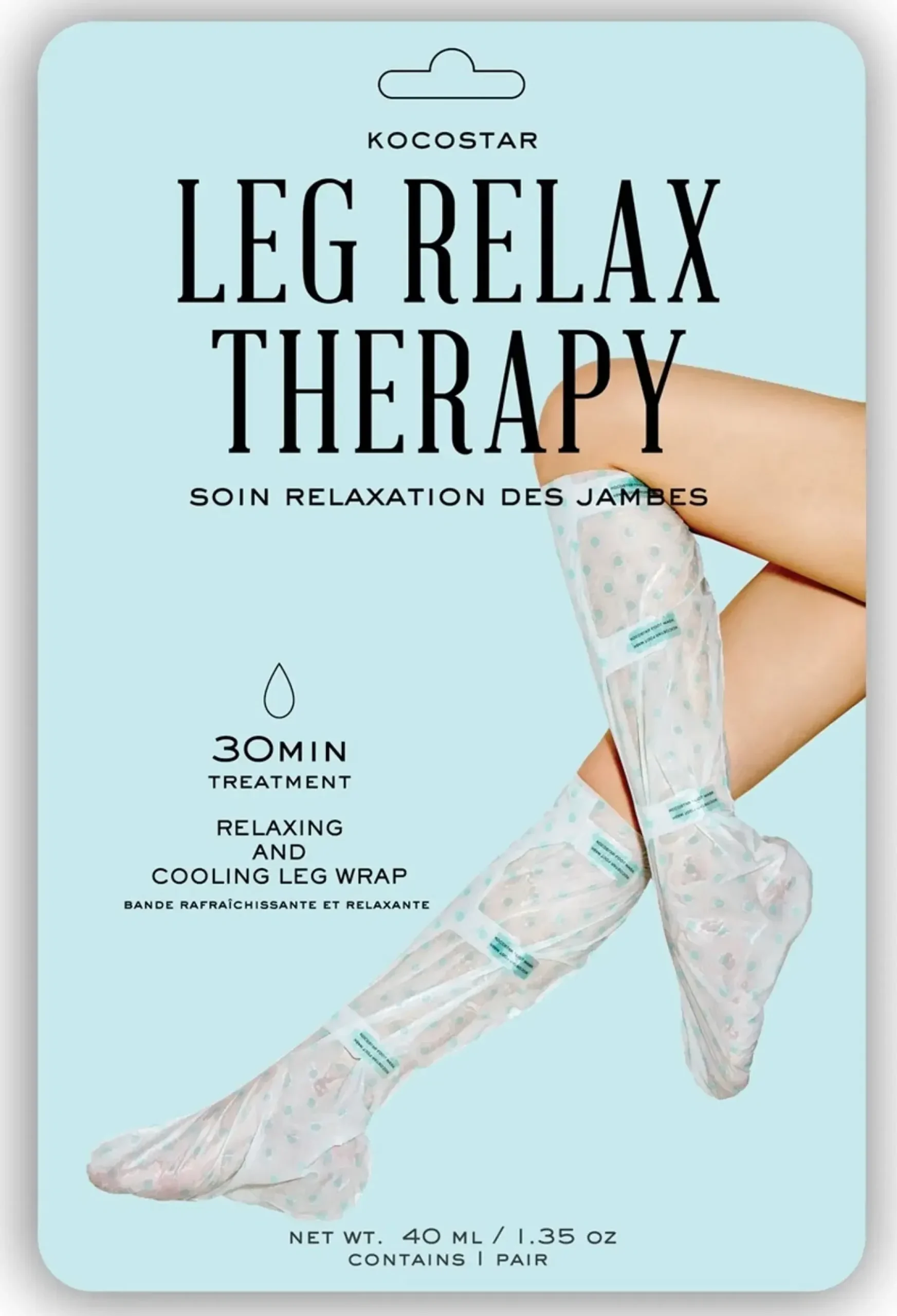 Kocostar Korealainen Ihonhoito|Jalkojenhoito<Leg Relax Therapy viilentävä jalkanaamio 1 kpl