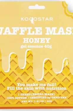 Online Waffle Mask Honey kosteuttava kangasnaamio 1kpl Korealainen Ihonhoito|Kasvojenhoito