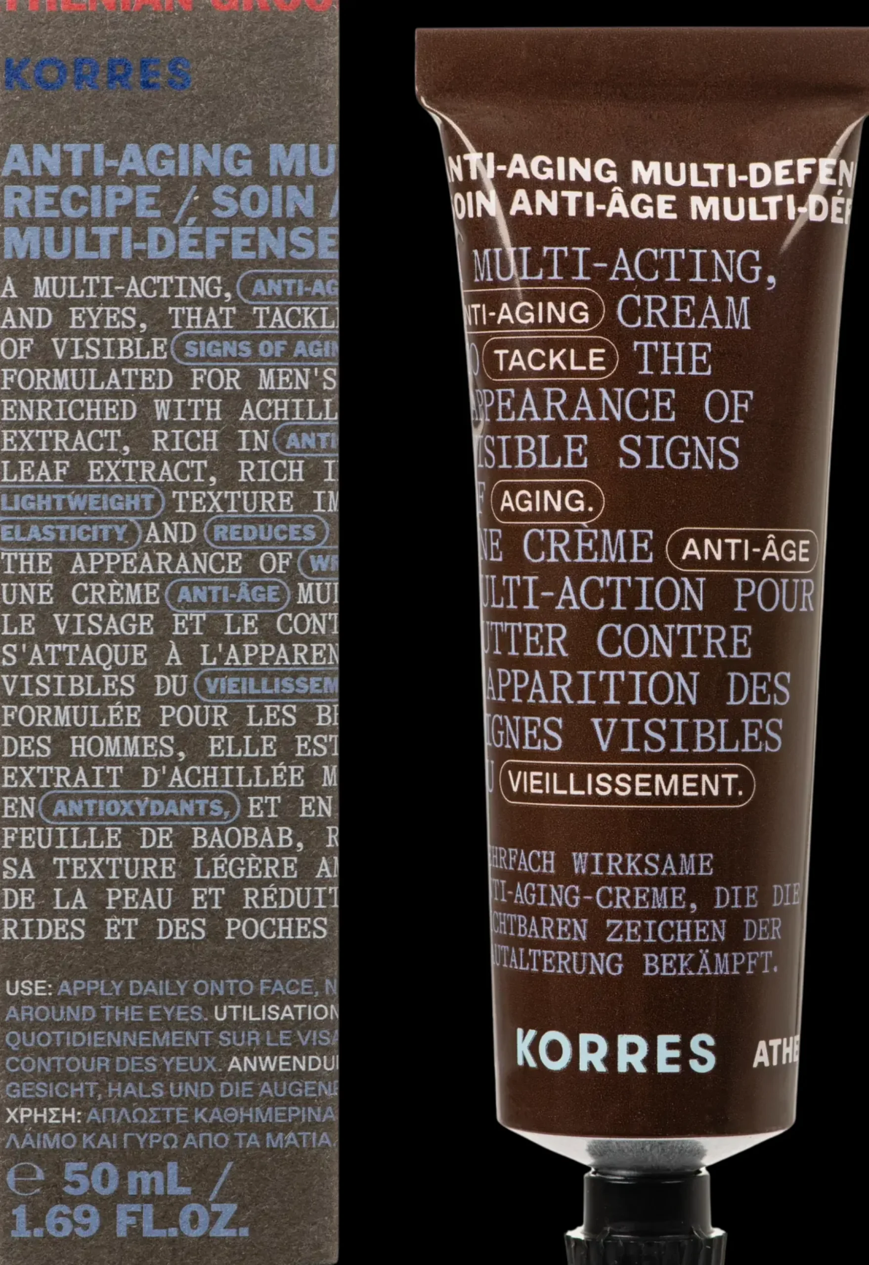 Men's Anti-aging Multidefender Recipe kosteusvoide kasvoille ja silmänympärysiholle 50ml Ihonhoito