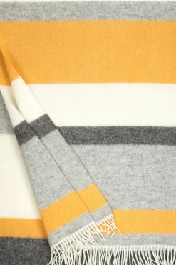 Sale Lakeus huopa 130x180cm+hapsut valko-harmaa-kahvilla värjätty oranssi Viltit, Huovat Ja Torkkupeitot