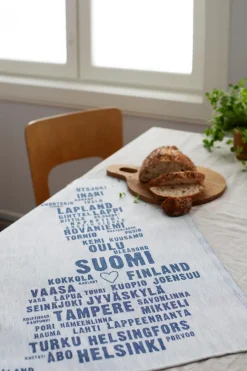 Best My Finland pyyhe 46x70cm valko-mustikka Keittiötekstiilit