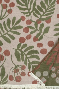 Clearance Pihapuu huopa 135x180cm beige-kaneli-oliivi Viltit, Huovat Ja Torkkupeitot