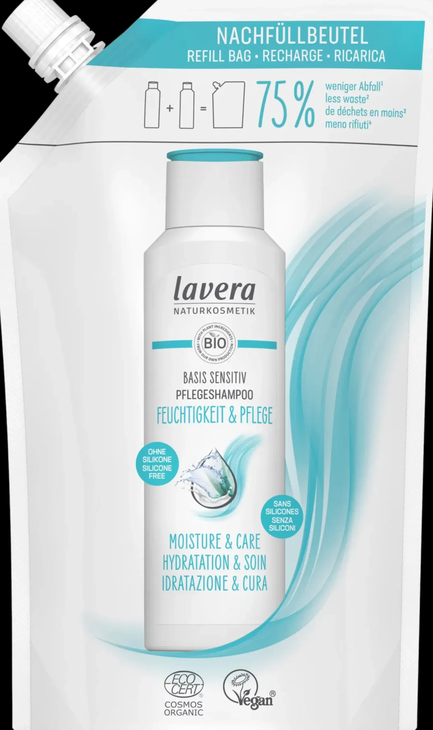 lavera Hiukset|Shampoot<Bs Moisture & Care shampoo täyttöpussi 500 ml