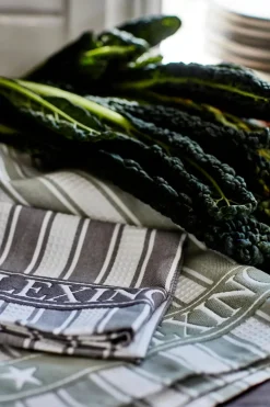 Outlet Lexington Icons vohveli twill keittiöpyyhe 50x70cm musta/valkoinen Keittiötekstiilit