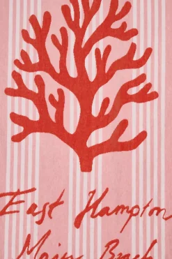 Lexington Company Pyyhkeet<Lexington Long Island Beaches rantapyyhe 100x180cm pinkki/koralli