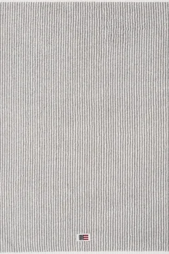 New Lexington Original käsipyyhe 50x70cm white gray stripe Pyyhkeet