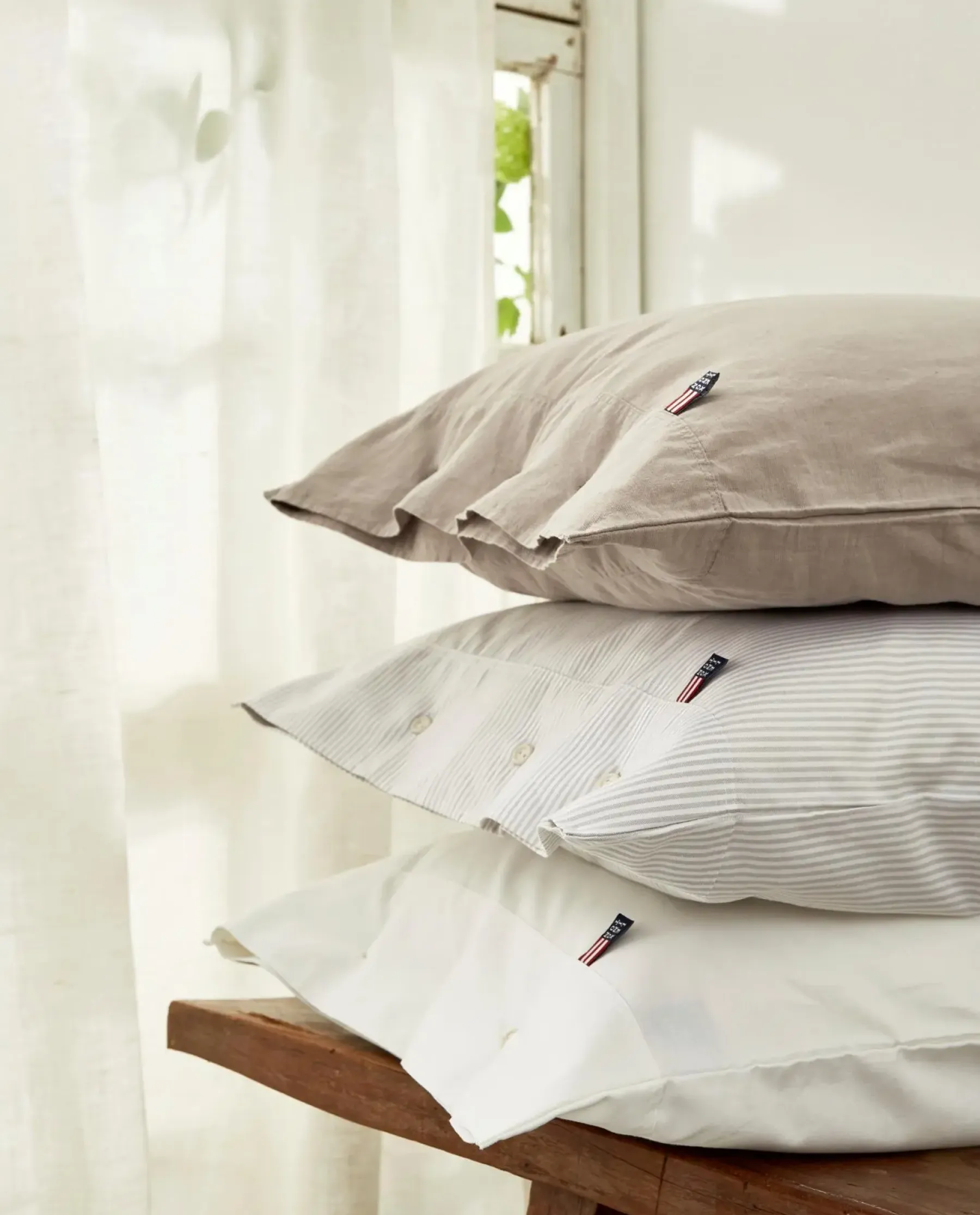 Lexington Company Tyynyliinat<Lexington Pin Point tyynyliina 50x60cm harmaa/valkoinen