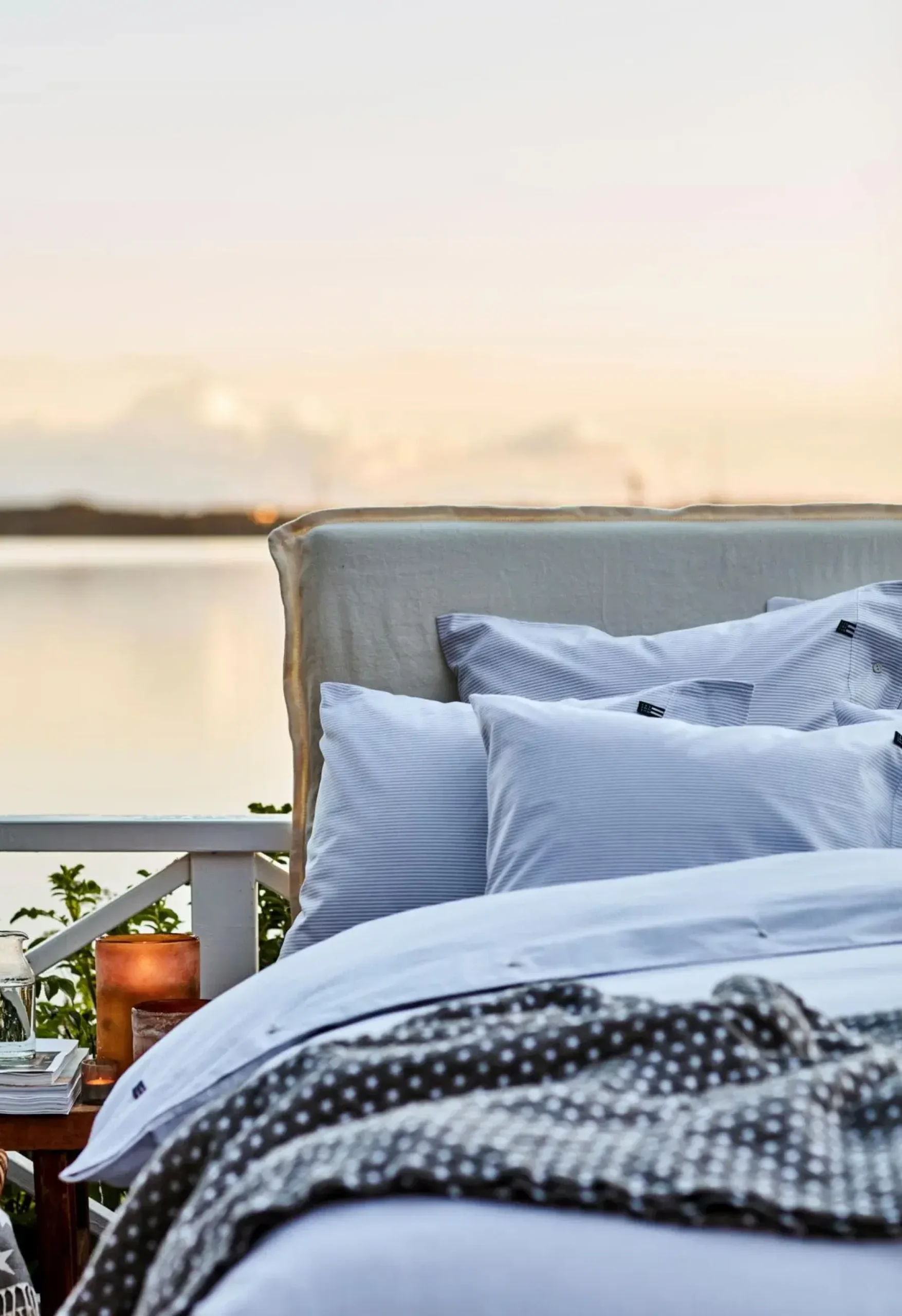 Lexington Company Tyynyliinat<Lexington Pin Point tyynyliina 50x60cm harmaa/valkoinen