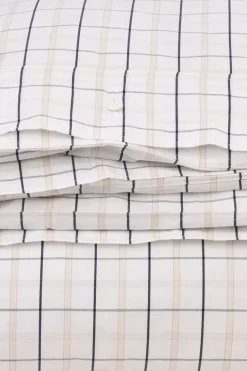 Lexington Company Pussilakanat<Lexington Poplin pussilakana 150x210cm valkoinen/beige/tummansininen