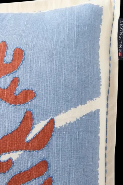 Lexington Company Sisustustyynyt Ja Tyynynpäälliset<Lexington Summer print embroidered tyynynpäällinen 50x50cm sininen/koralli