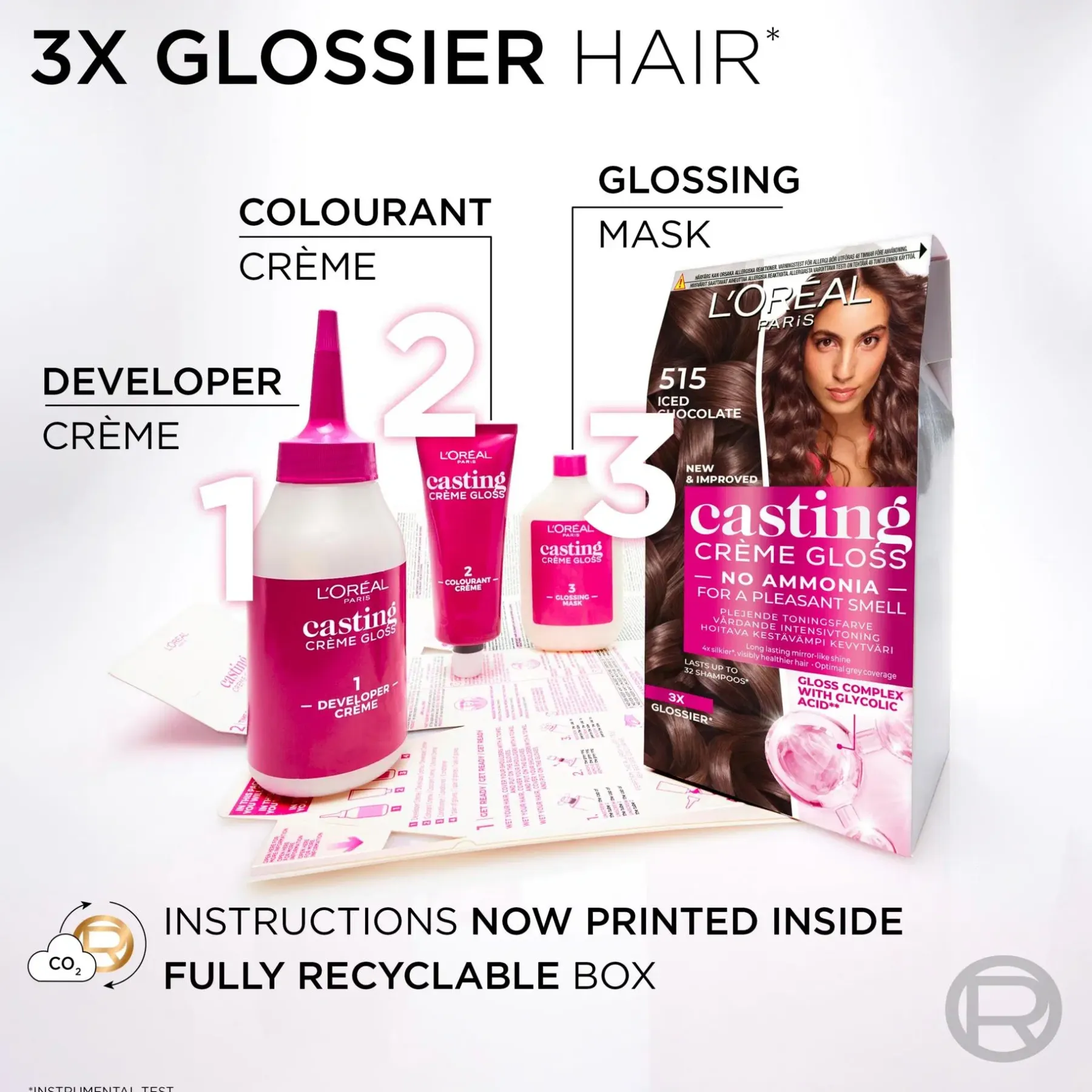 L'Oréal Paris Hiusvärit<Casting Crème Gloss 415 Iced Brown Syvä Kastanjanruskea kevytväri 1kpl