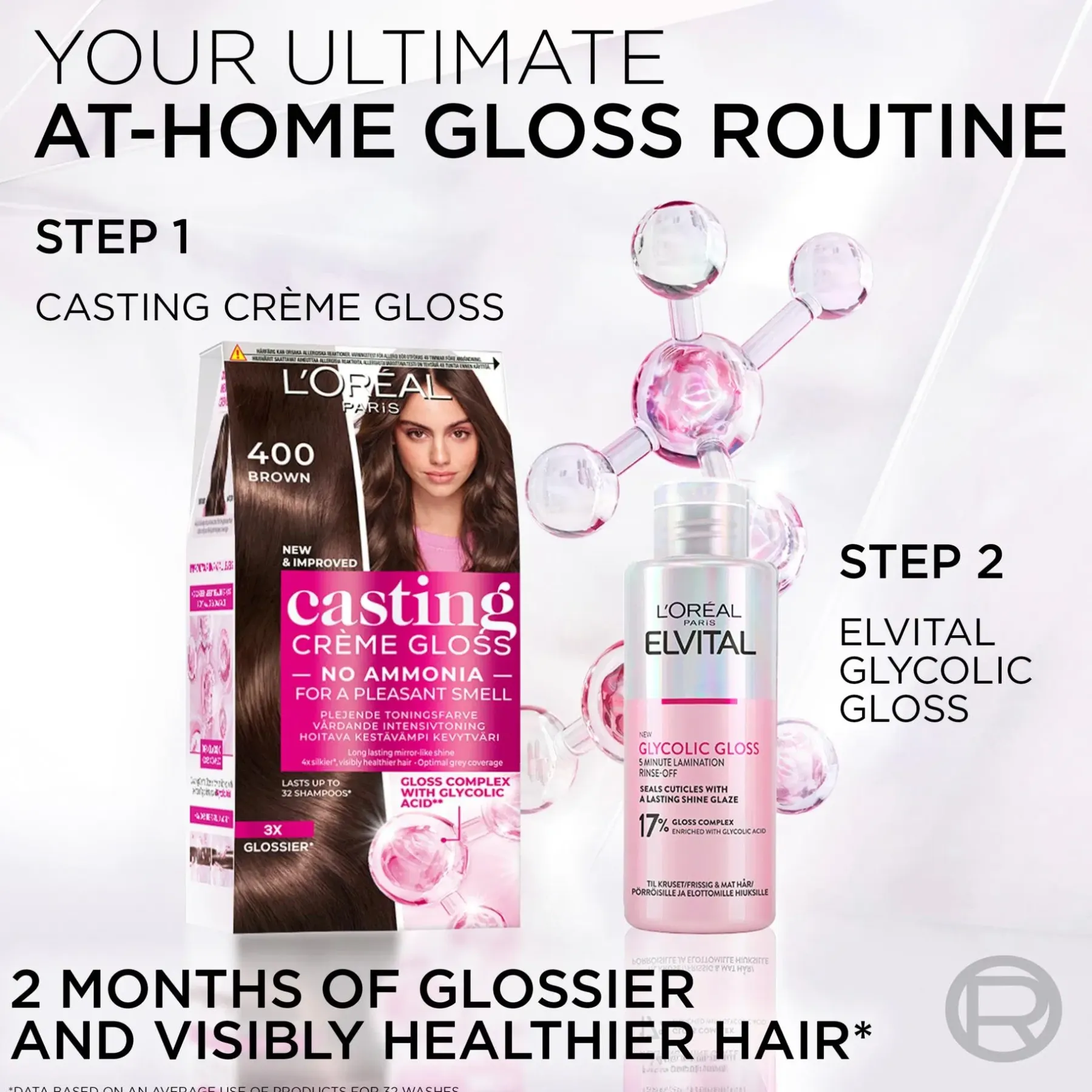 L'Oréal Paris Hiusvärit<Casting Crème Gloss 415 Iced Brown Syvä Kastanjanruskea kevytväri 1kpl