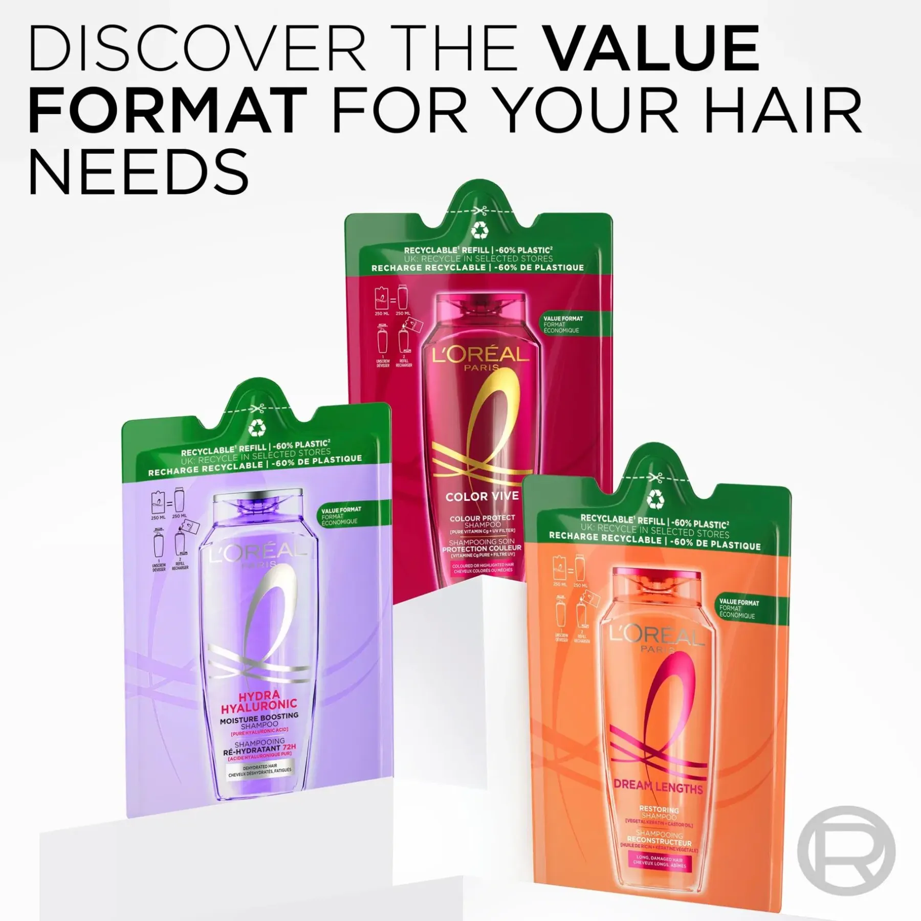 Best Elvital Dream Length shampoon täyttöpakkaus pitkille hiuksille 250 ml Shampoot