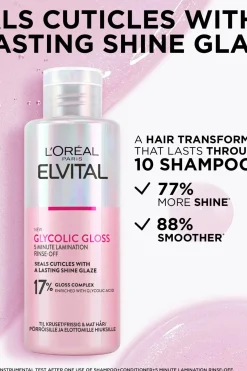 Best Elvital 200ml Glycolic Gloss huuhdeltava käsittely kiillottomille hiuksille 200ml Hiustenhoito