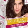 Sale Excellence Creme 4 Brown Tummanruskea kestoväri 1kpl Hiusvärit