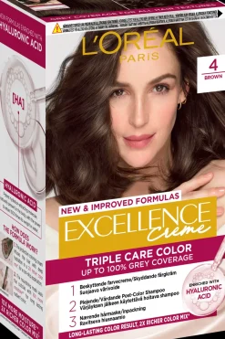 Sale Excellence Creme 4 Brown Tummanruskea kestoväri 1kpl Hiusvärit