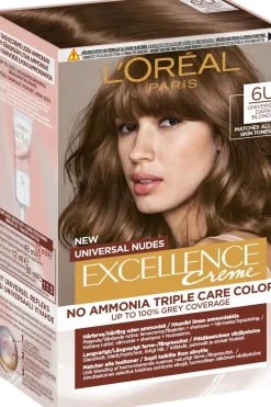 Best Excellence Creme Universal Nudes 6U Universal Dark Blonde kestoväri ilman ammoniakkia 1kpl Hiusvärit