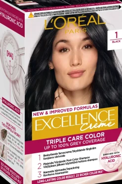 L'Oréal Paris Hiusvärit<Excellence Creme 1 Black Musta kestoväri 1kpl