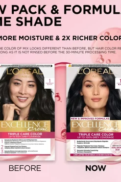 L'Oréal Paris Hiusvärit<Excellence Creme 1 Black Musta kestoväri 1kpl