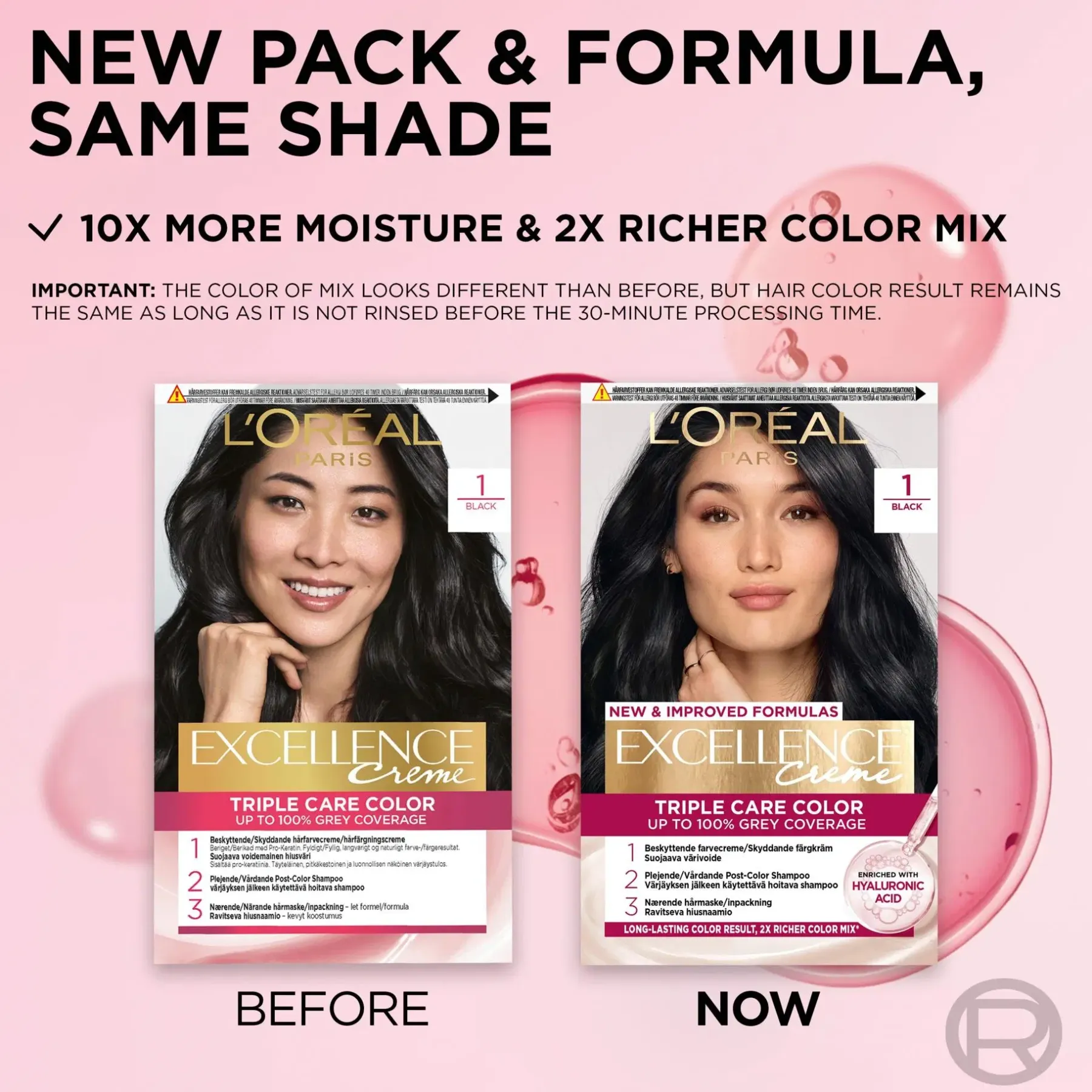 L'Oréal Paris Hiusvärit<Excellence Creme 1 Black Musta kestoväri 1kpl