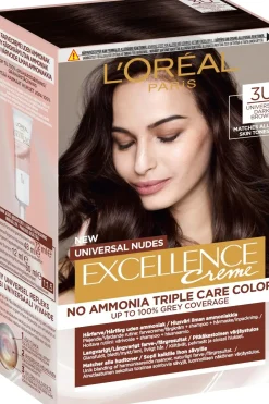 L'Oréal Paris Hiusvärit<Excellence Creme Universal Nudes 3U Universal Dark Brown kestoväri ilman ammoniakkia 1kpl