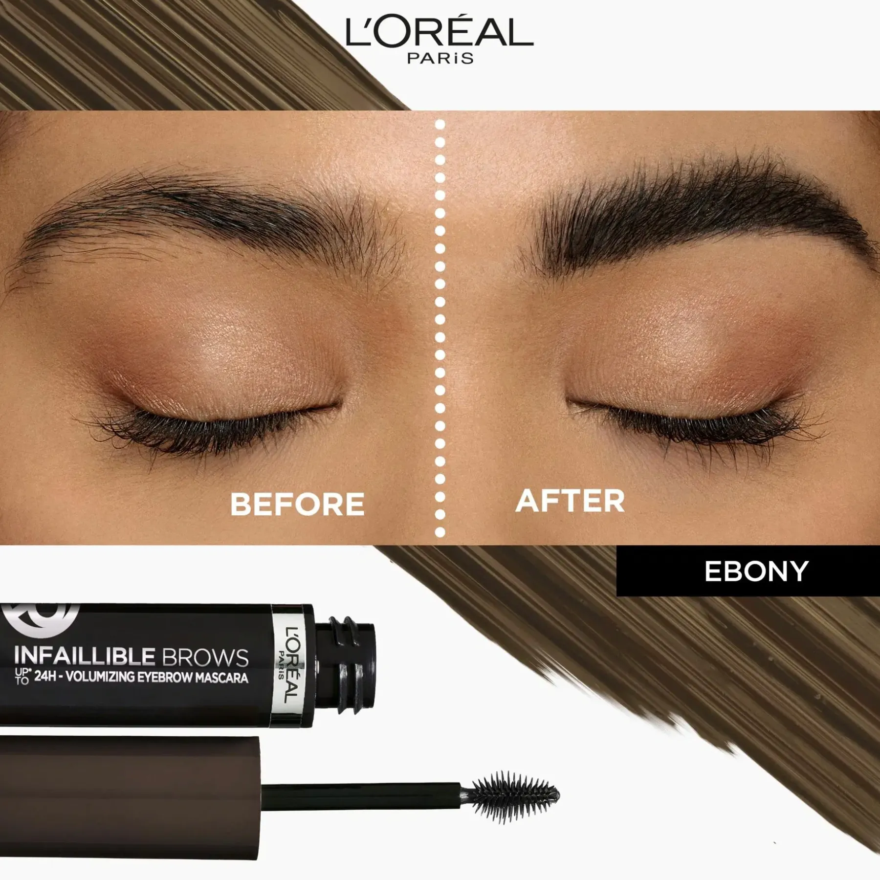 Sale Infaillible Brows 24H Volumizing Mascara 1.0 Ebony kulmamaskara 5ml Silmämeikit