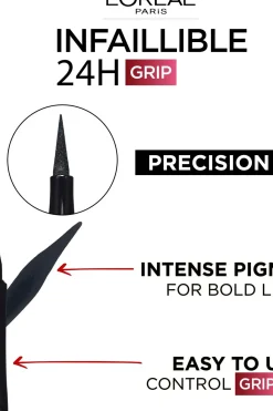 Hot Infaillible Grip 24H Precision Felt eyeliner nestemäinen silmänrajausväri Silmämeikit