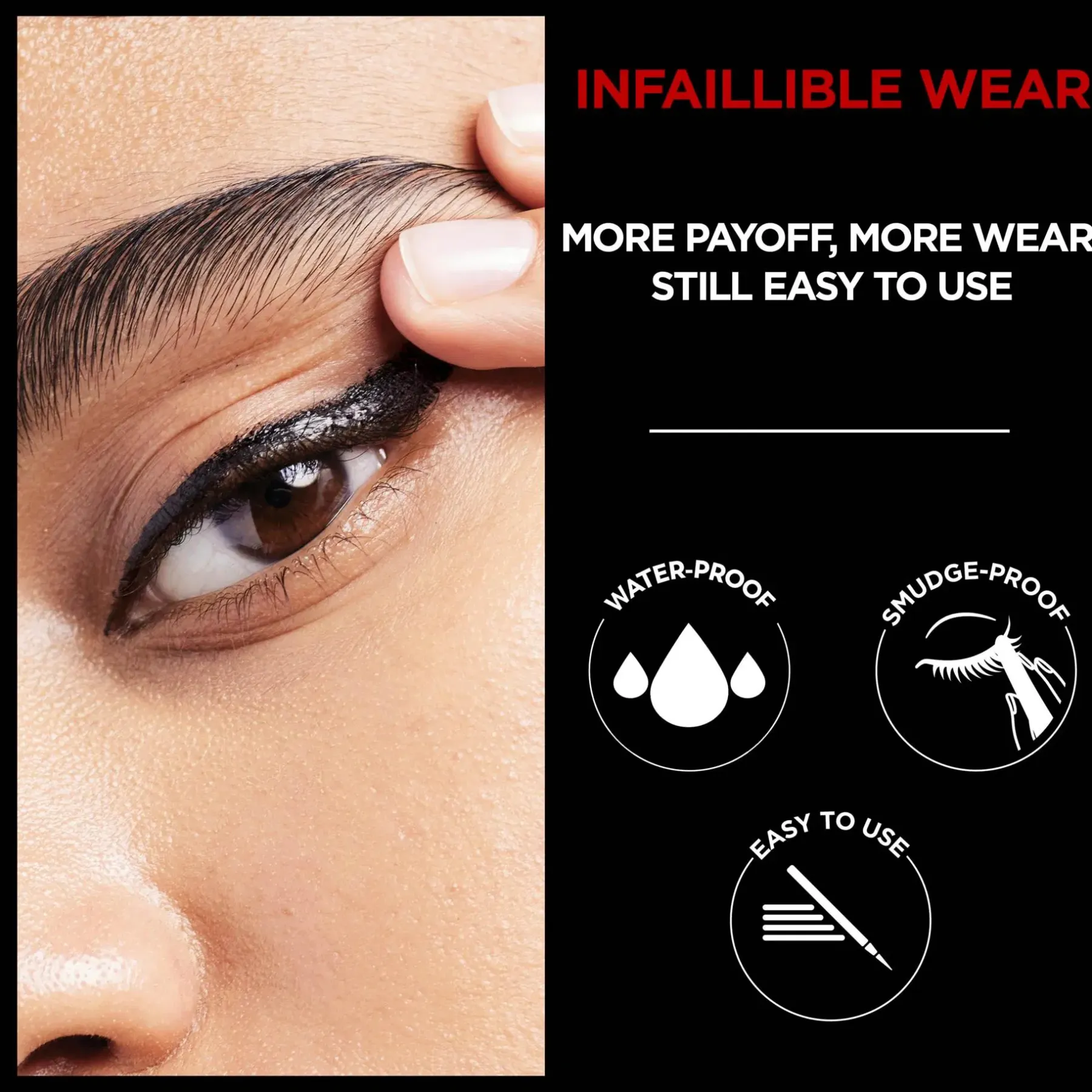 Hot Infaillible Grip 24H Precision Felt eyeliner nestemäinen silmänrajausväri Silmämeikit