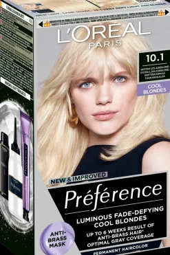 L'Oréal Paris Hiusvärit<Préférence 10.1 Helsinki Extra Light Ash Blonde Erittäin kirkas tuhkanvaalea kestoväri 1kpl