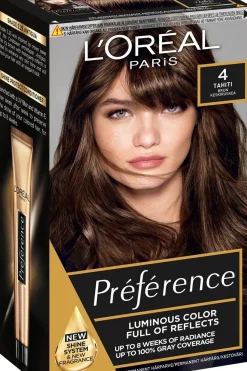 L'Oréal Paris Hiusvärit<Préférence 4 Tahiti Natural Brown Keskiruskea kestoväri 1kpl