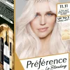 Préférence Le Blonding 11.11 Ultra Light Extra Light Cool Silver Blonde Erittäin kirkas viileä hopeanvaalea kestoväri 1kpl Hiusvärit