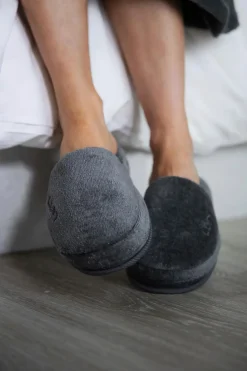 Hot Haven kylpytossut S/M dark grey Tossut Ja Tohvelit|Aamutossut