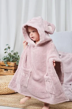 Luin Living Lasten Kylpytakit Ja Pyyhkeet<lasten ponchopyyhe 1-5 v. Dusty Rose